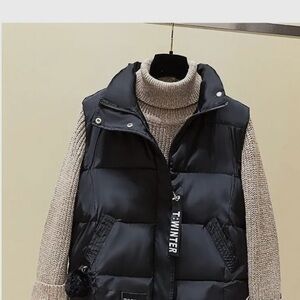 Women's Black Puffer Vest